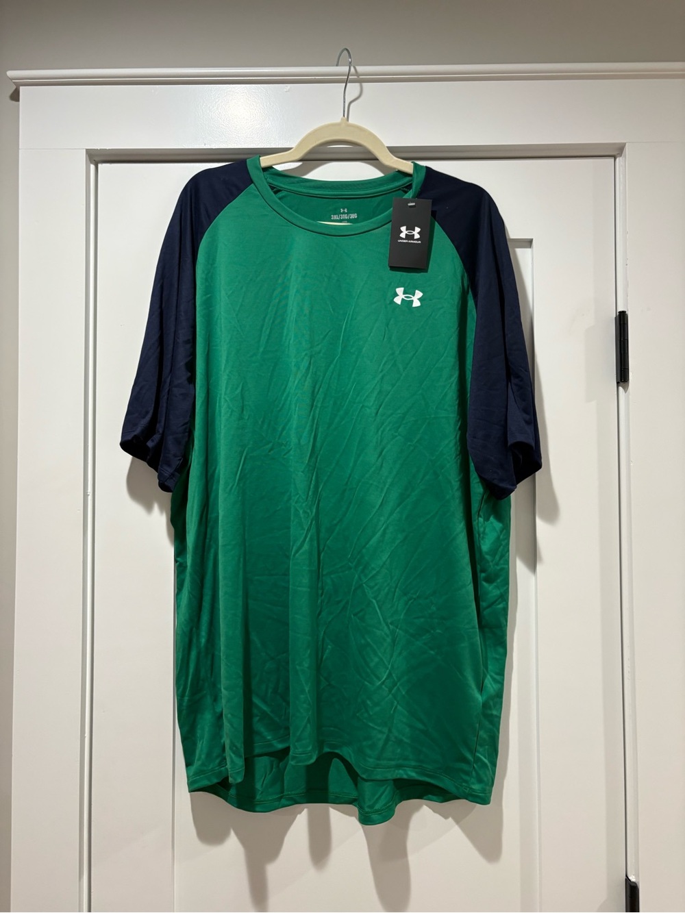 Under Armour Men's Green Performance Raglan Tee size 3XL